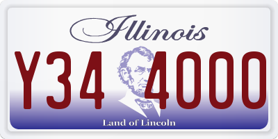 IL license plate Y344000