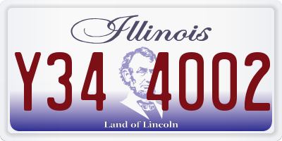IL license plate Y344002