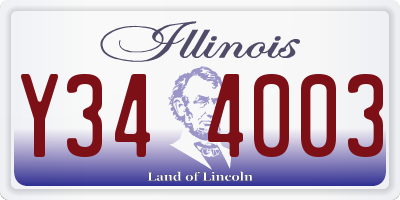 IL license plate Y344003