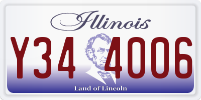 IL license plate Y344006