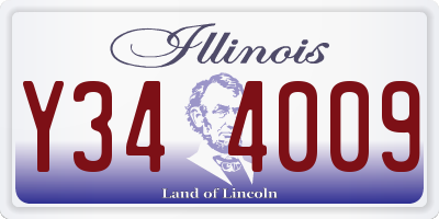IL license plate Y344009