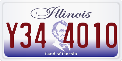 IL license plate Y344010