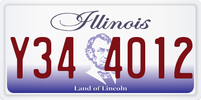 IL license plate Y344012