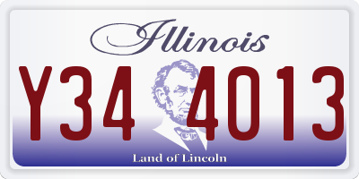 IL license plate Y344013