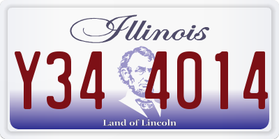 IL license plate Y344014