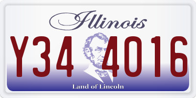 IL license plate Y344016