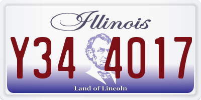 IL license plate Y344017