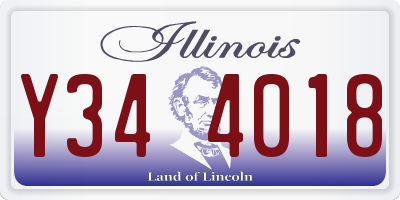 IL license plate Y344018