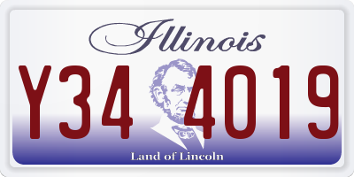 IL license plate Y344019