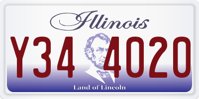 IL license plate Y344020