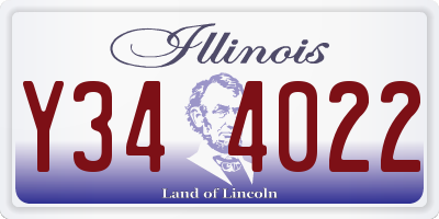 IL license plate Y344022