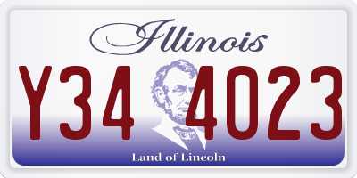 IL license plate Y344023
