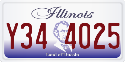 IL license plate Y344025