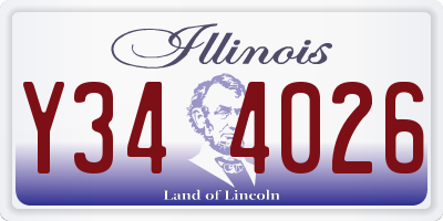 IL license plate Y344026