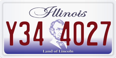 IL license plate Y344027