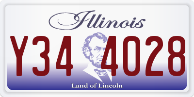 IL license plate Y344028