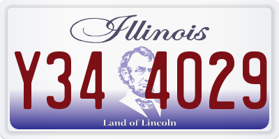 IL license plate Y344029