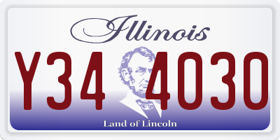 IL license plate Y344030