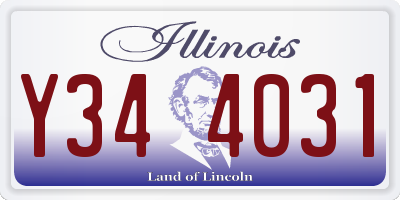 IL license plate Y344031