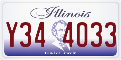 IL license plate Y344033