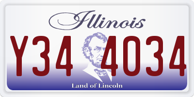 IL license plate Y344034