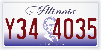 IL license plate Y344035