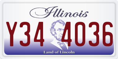 IL license plate Y344036