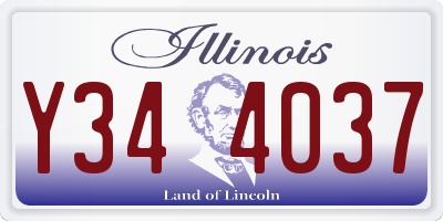 IL license plate Y344037