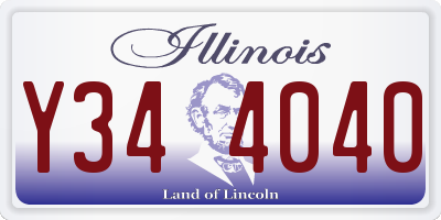 IL license plate Y344040