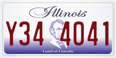 IL license plate Y344041