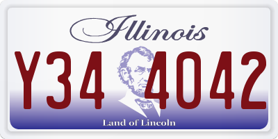 IL license plate Y344042