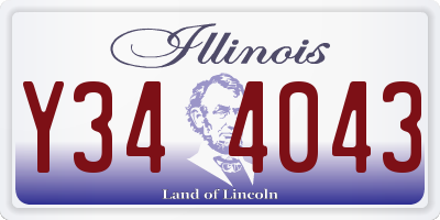 IL license plate Y344043