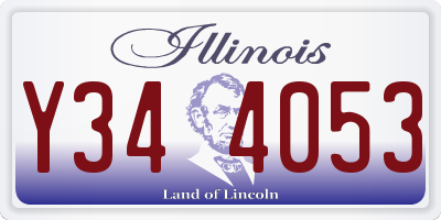 IL license plate Y344053