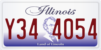 IL license plate Y344054