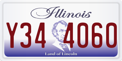 IL license plate Y344060