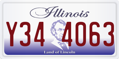 IL license plate Y344063
