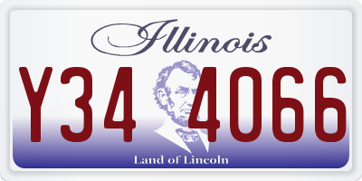 IL license plate Y344066