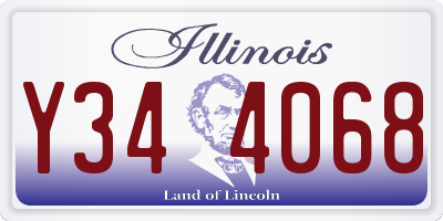 IL license plate Y344068