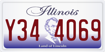IL license plate Y344069