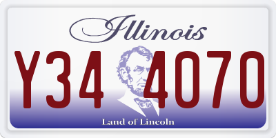 IL license plate Y344070