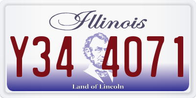 IL license plate Y344071
