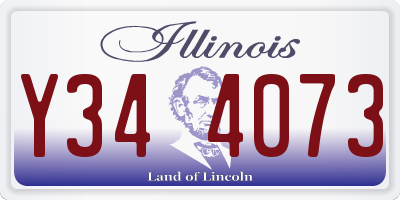 IL license plate Y344073