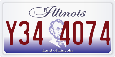 IL license plate Y344074