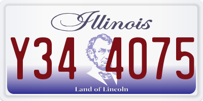 IL license plate Y344075