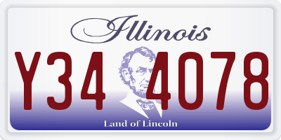 IL license plate Y344078