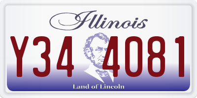 IL license plate Y344081