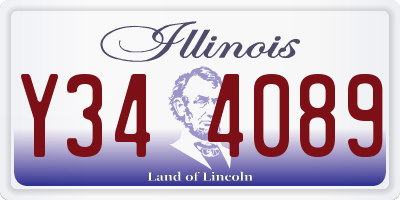 IL license plate Y344089