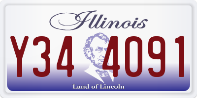 IL license plate Y344091