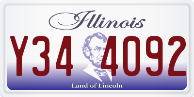 IL license plate Y344092