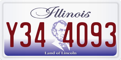 IL license plate Y344093